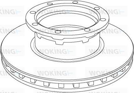 Woking NSA1056.20 - Brake Disc autospares.lv