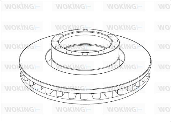 Woking NSA1015.20 - Brake Disc autospares.lv