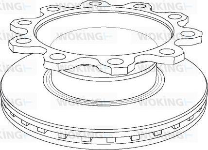 Woking NSA1084.20 - Brake Disc autospares.lv