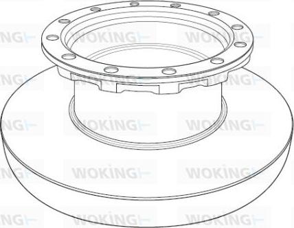 Woking NSA1196.10 - Brake Disc autospares.lv