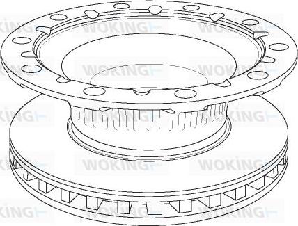 Woking NSA1176.20 - Brake Disc autospares.lv