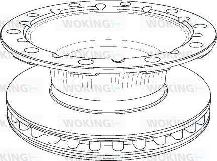 Woking NSA1170.20 - Brake Disc autospares.lv