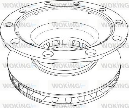 Woking NSA1237.20 - Brake Disc autospares.lv