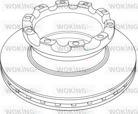 Woking NSA1225.20 - Brake Disc autospares.lv