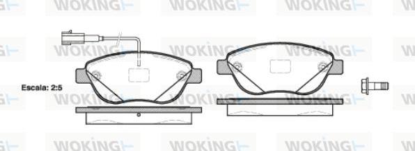 Woking P9593.12 - Brake Pad Set, disc brake autospares.lv