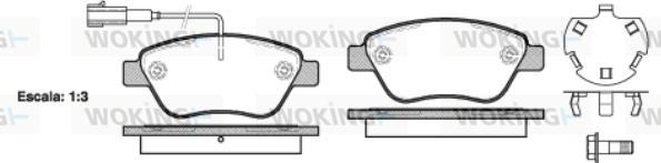 Woking P9583.32 - Brake Pad Set, disc brake autospares.lv