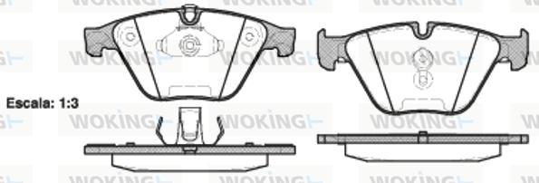 Woking P9573.20 - Brake Pad Set, disc brake autospares.lv