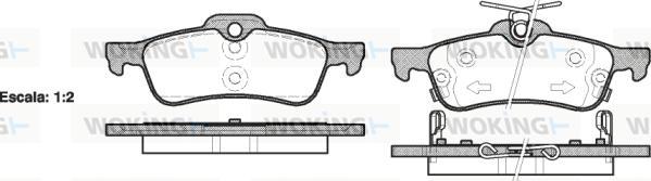 Woking P9623.02 - Brake Pad Set, disc brake autospares.lv