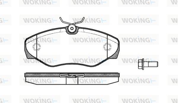 Woking P9343.10 - Brake Pad Set, disc brake autospares.lv