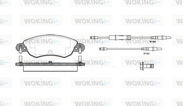 Woking P9293.04 - Brake Pad Set, disc brake autospares.lv