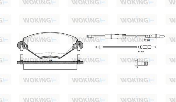 Woking P9283.04 - Brake Pad Set, disc brake autospares.lv