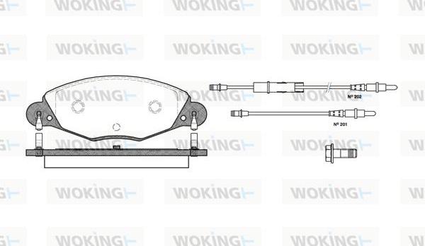 Woking P9273.04 - Brake Pad Set, disc brake autospares.lv