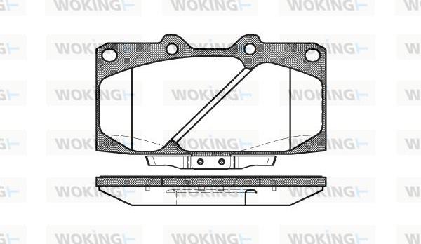 Woking P4993.04 - Brake Pad Set, disc brake autospares.lv