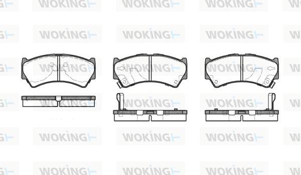 Woking P4923.52 - Brake Pad Set, disc brake autospares.lv