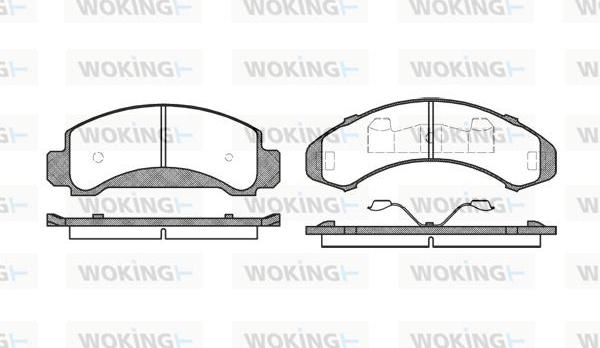 Woking P4503.00 - Brake Pad Set, disc brake autospares.lv