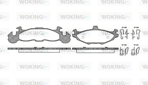 Woking P4193.00 - Brake Pad Set, disc brake autospares.lv