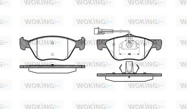 Woking P4893.02 - Brake Pad Set, disc brake autospares.lv