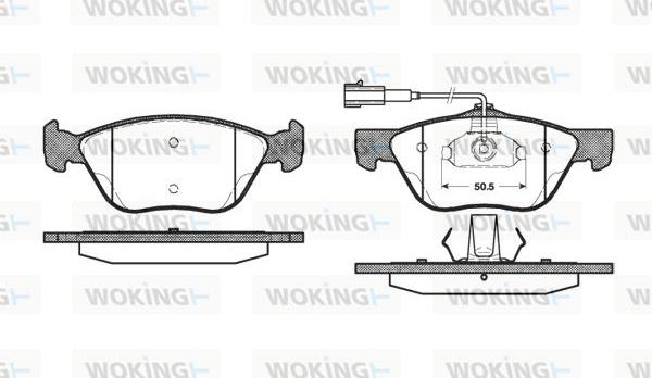 Woking P4893.32 - Brake Pad Set, disc brake autospares.lv