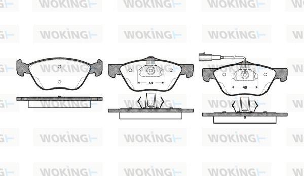 Woking P4893.21 - Brake Pad Set, disc brake autospares.lv