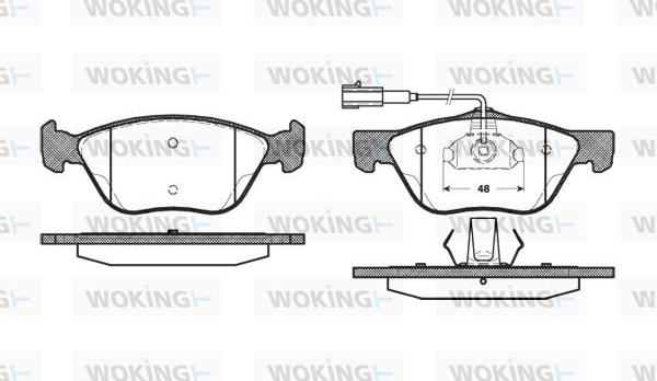 Woking P4893.22 - Brake Pad Set, disc brake autospares.lv