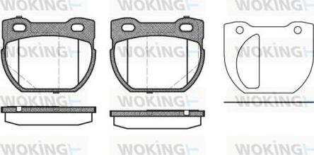 Woking P4843.20 - Brake Pad Set, disc brake autospares.lv