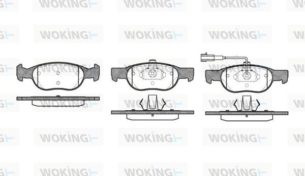 Woking P4883.31 - Brake Pad Set, disc brake autospares.lv