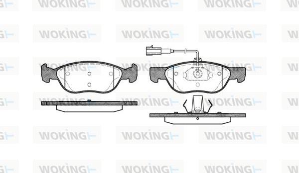 Woking P4873.22 - Brake Pad Set, disc brake autospares.lv