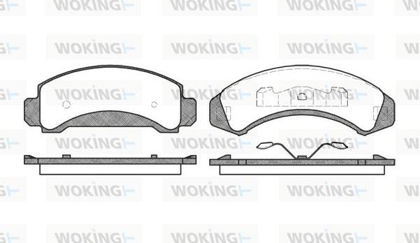 Woking P4233.00 - Brake Pad Set, disc brake autospares.lv