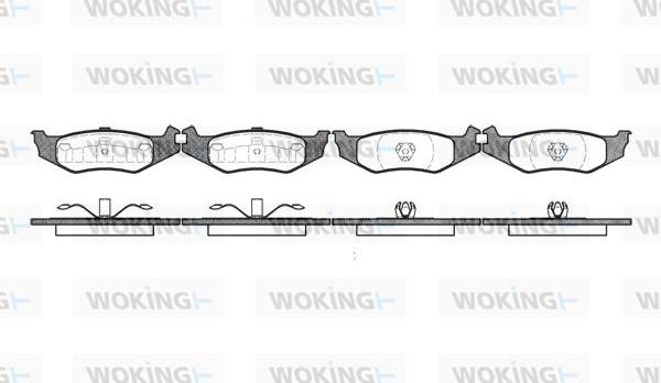 Woking P5933.00 - Brake Pad Set, disc brake autospares.lv