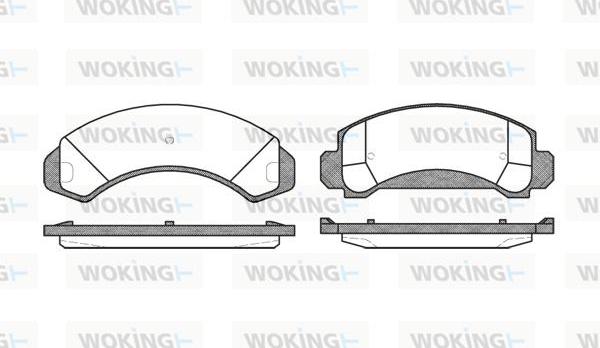 Woking P5543.00 - Brake Pad Set, disc brake autospares.lv