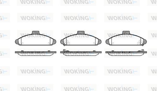 Woking P5043.02 - Brake Pad Set, disc brake autospares.lv