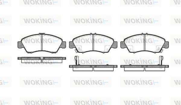 Woking P5193.02 - Brake Pad Set, disc brake autospares.lv