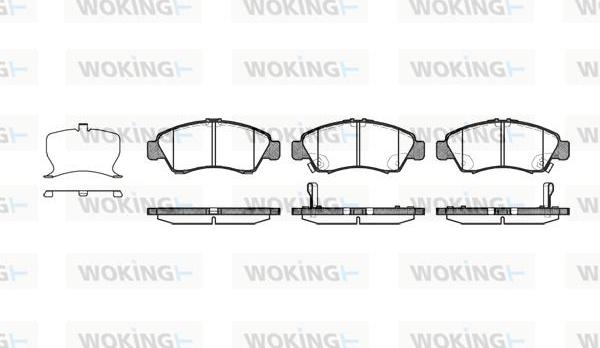 Woking P5193.22 - Brake Pad Set, disc brake autospares.lv
