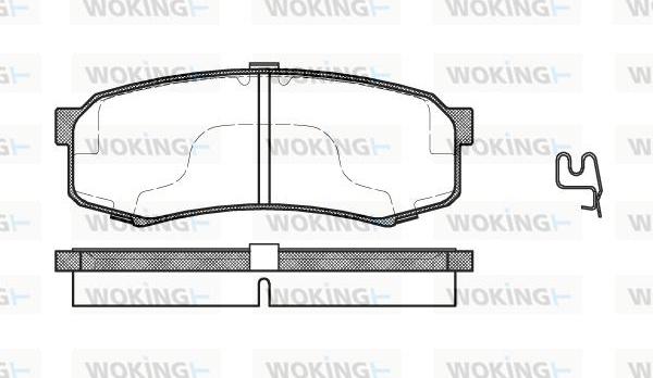 Woking P5133.04 - Brake Pad Set, disc brake autospares.lv