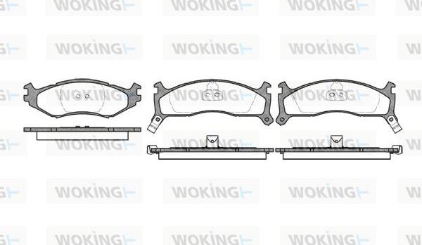 Woking P5843.02 - Brake Pad Set, disc brake autospares.lv