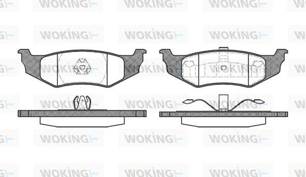 Woking P5823.40 - Brake Pad Set, disc brake autospares.lv