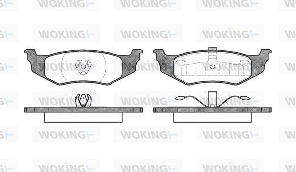 Woking P5823.00 - Brake Pad Set, disc brake autospares.lv