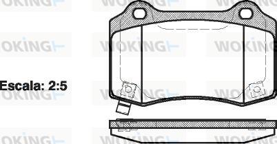 Woking P5343.54 - Brake Pad Set, disc brake autospares.lv