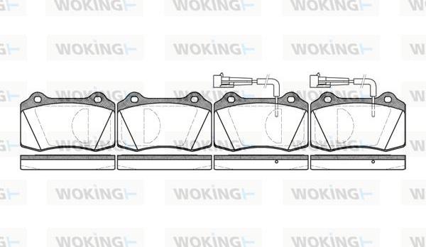 Woking P5343.02 - Brake Pad Set, disc brake autospares.lv