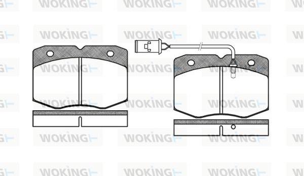 Woking P5353.02 - Brake Pad Set, disc brake autospares.lv