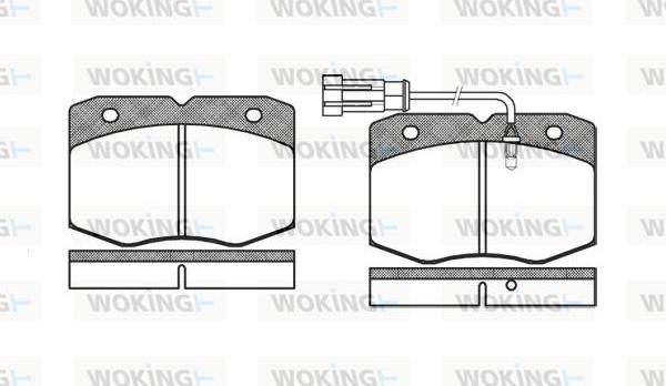 Woking P5353.12 - Brake Pad Set, disc brake autospares.lv