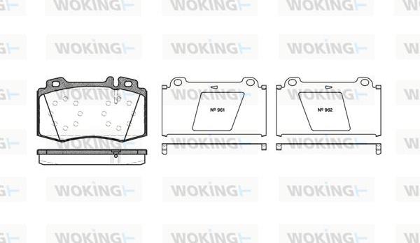 Woking P6693.00 - Brake Pad Set, disc brake autospares.lv