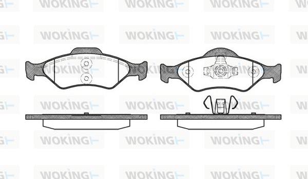 Woking P6653.00 - Brake Pad Set, disc brake autospares.lv