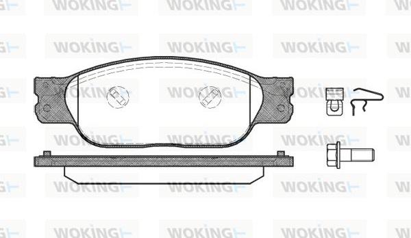 Woking P6313.10 - Brake Pad Set, disc brake autospares.lv