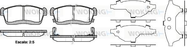 Woking P6243.42 - Brake Pad Set, disc brake autospares.lv