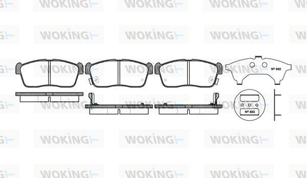 Woking P6243.02 - Brake Pad Set, disc brake autospares.lv