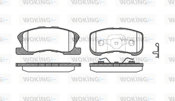 Woking P6203.02 - Brake Pad Set, disc brake autospares.lv