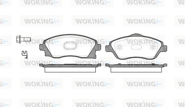 Woking P6743.12 - Brake Pad Set, disc brake autospares.lv