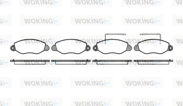 Woking P6723.22 - Brake Pad Set, disc brake autospares.lv