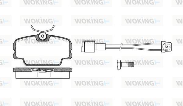 Woking P0453.11 - Brake Pad Set, disc brake autospares.lv